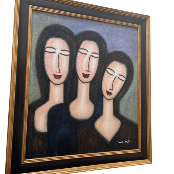 Other - 3 sisters Modigliani repro oil painting Canvas